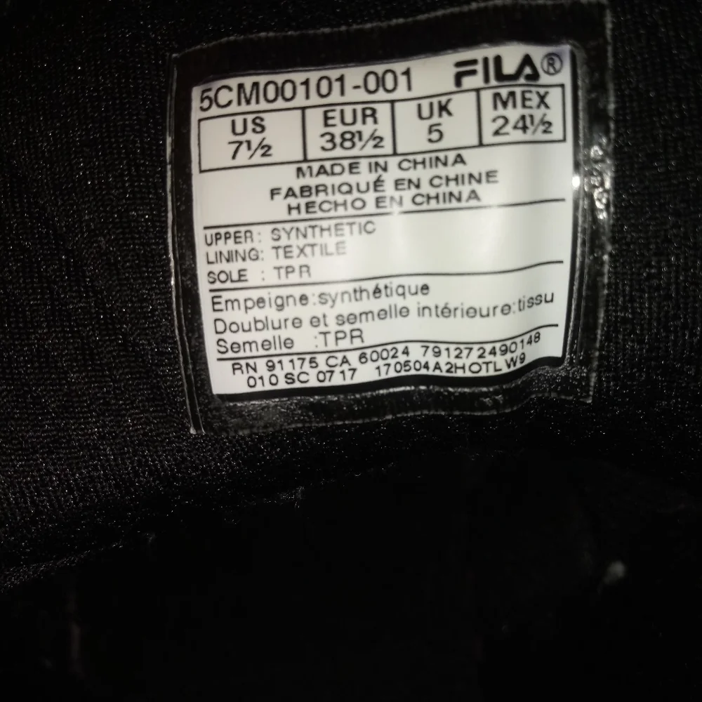 Fila Vulc 13 mens black hi-top basketball sneaker